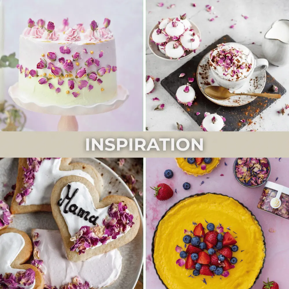 Damas - Fleurs séchées comestibles avec arôme de rose | B2B