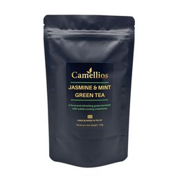 Jasmin og myntegrøn te - Løse blade, 100g