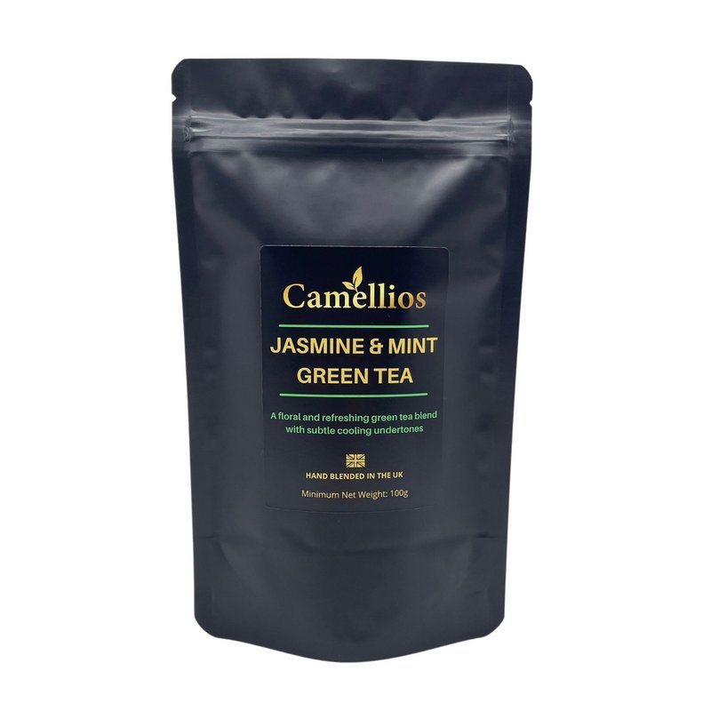 Grüner Tee mit Jasmin und Minze - Lose Blätter, 100g