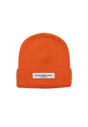  Warm, cozy orange beanie made of soft merino wool, suitable for children aged 1-5 years and 6 years and older.
