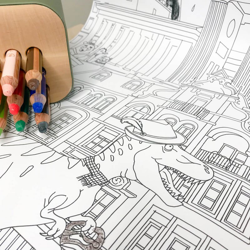Paint roller with coloring motifs "urban jungle"