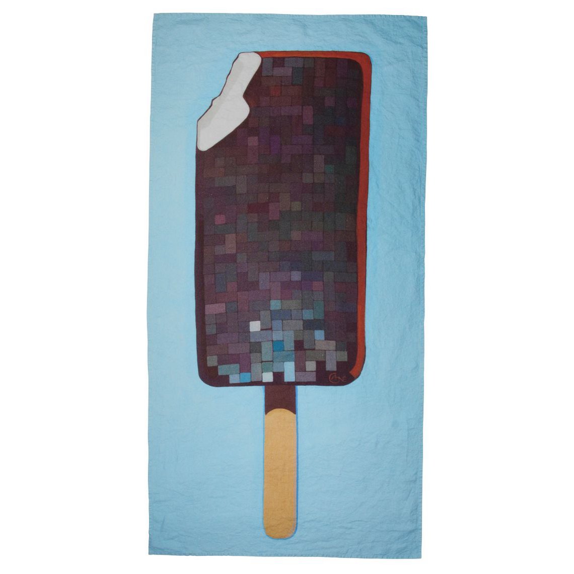 Linen beach towel Ice Cream - Agnė Kišonaitė