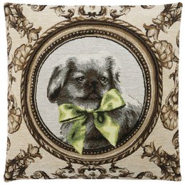Funda de cojín Ribbon Dogs Verde