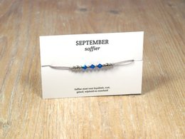 per stuk. Geboortesteen armbandjes swarovski rvs