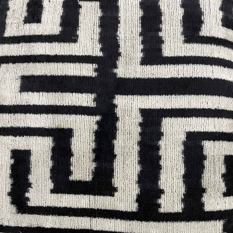 Velvet Ikat Cushion Labyrinth