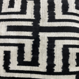 Velvet Ikat Cushion Labyrinth