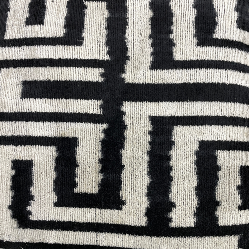 Velvet Ikat Cushion Labyrinth