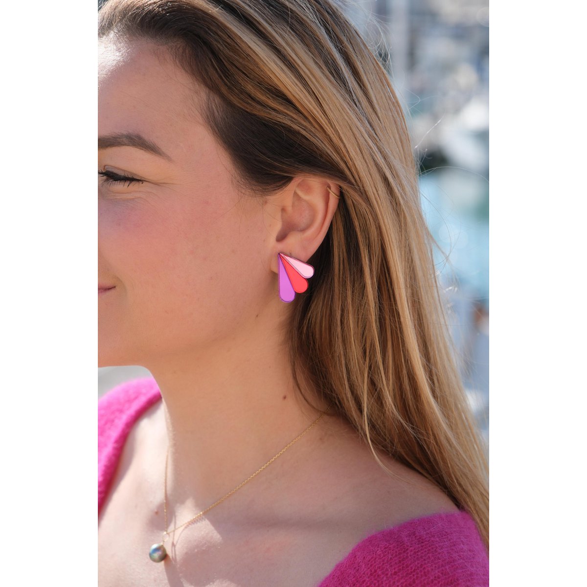 Boucles d'Oreilles Puces Miroirs Armance
