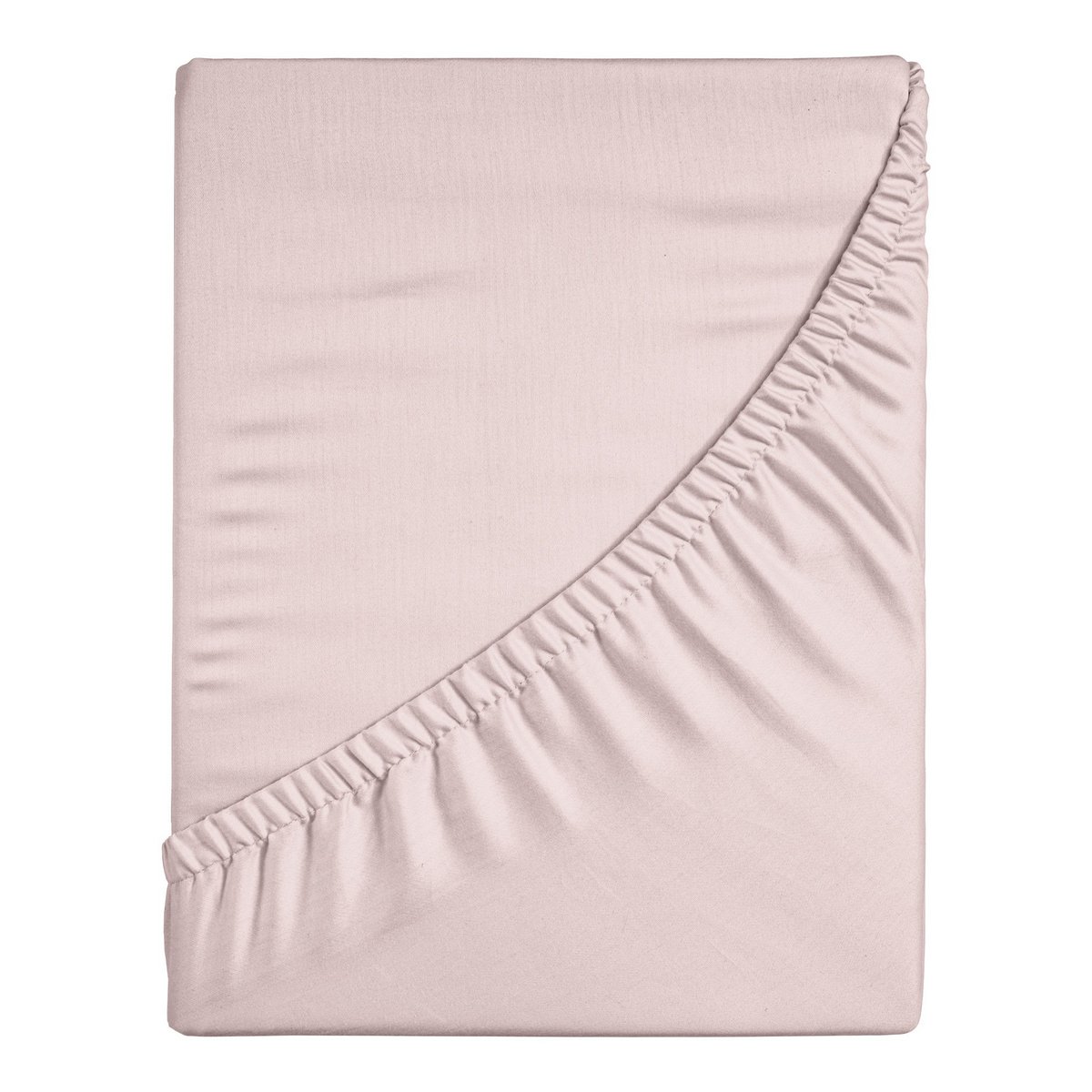 100% Cotton Satin Fitted Sheet Blush