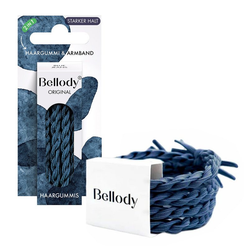 Hårbånd mørkeblå - Bellody® (4 stk.) - Stilfulde flettede hårbånd