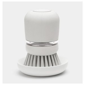 Brabantia afwasborstel + reservoir grijs