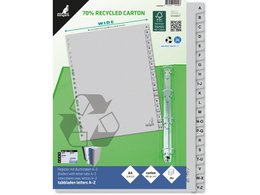 Tabblad ECO Kangaro A4 letters 180gr grijs karton 23r 20dlg FSC EB