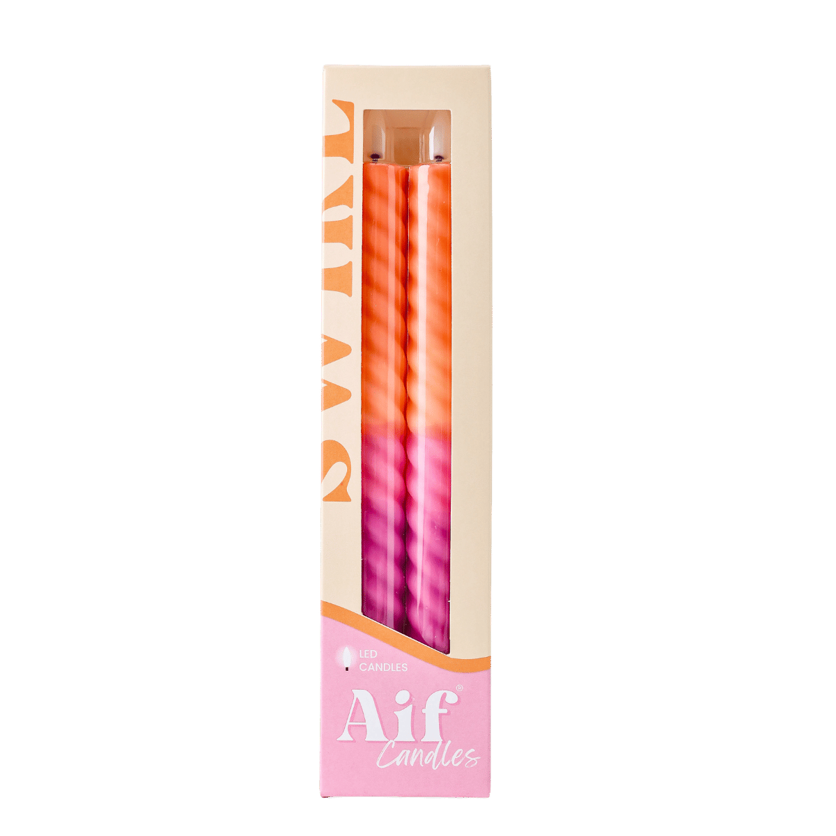 Bougie Tourbillon LED Coucher de Soleil - Lot de 2