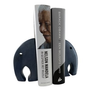 Buchstütze Elefant grau