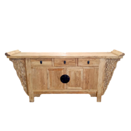 Wooden sideboard 3 drawers 2 doors 195 x 45 x 90 h cm
