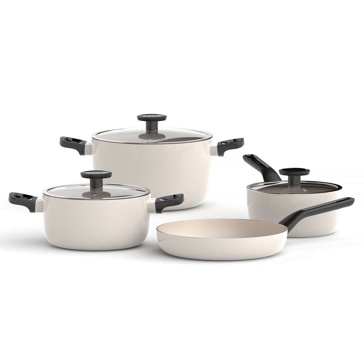 LEO 7-piece cooking pot set non-stick Glints Spirit