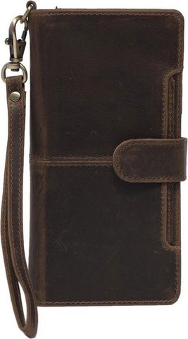 Arrigo iPhone X leren bookcase donkerbruin