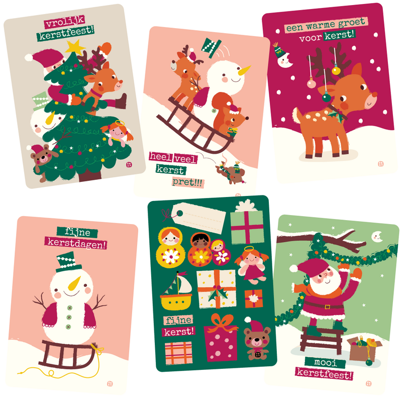 christmas postcards (dutch)