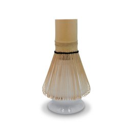 Porta scopa Matcha Kusenaoshi bianco realizzato in ceramica