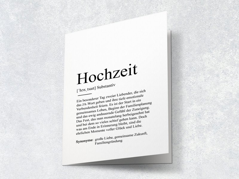 Definicja "ślub" kartkę z życzeniami