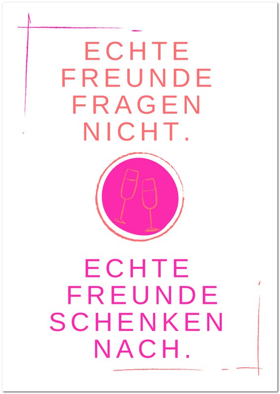 Postkarte "Echte Freunde"