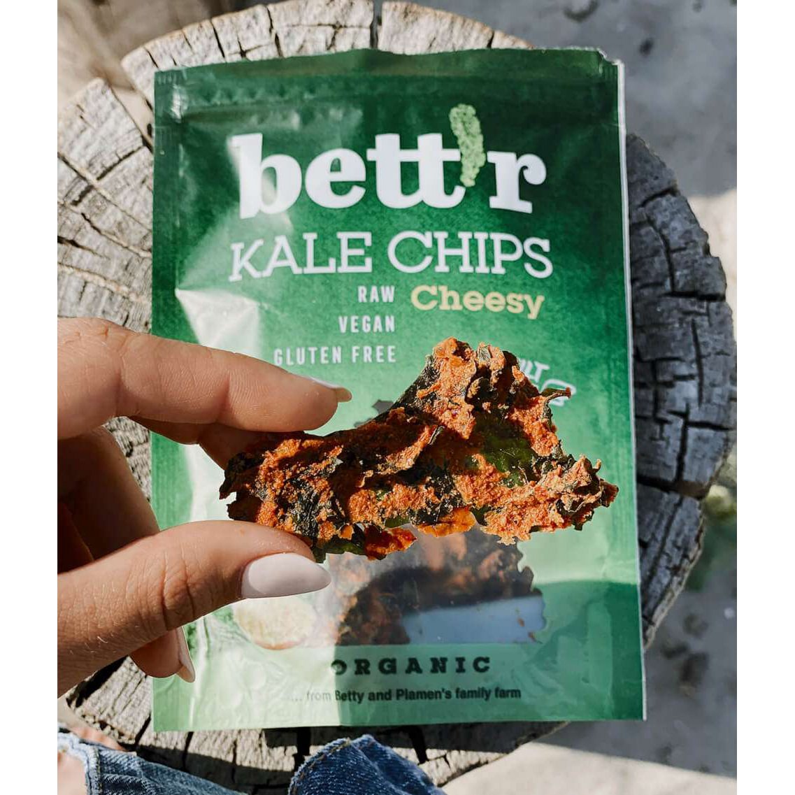 Kale Chips Cheesy, organic, Bett'r, 30g