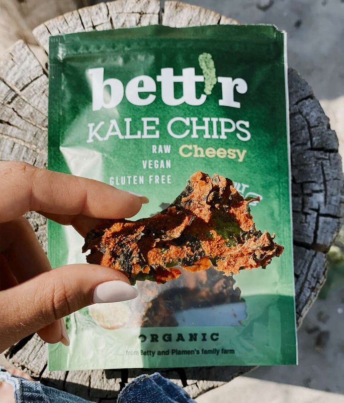 Kale Chips Cheesy, organic, Bett'r, 30g