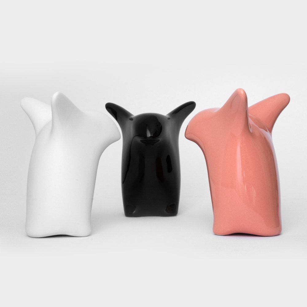 Ciekawy Pingwin | Porcelanowa figurka dekoracyjna nocna czarna