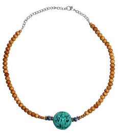 Gargantilla Sándalo -Turquesa Vishnu