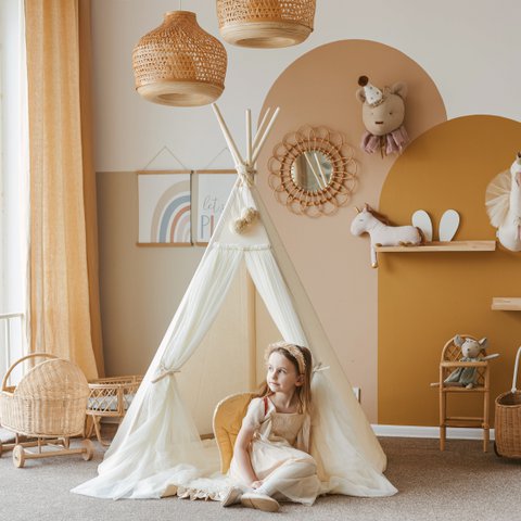 MINICAMP Fairy Kinderspielzelt mit Tüll in Ecru
