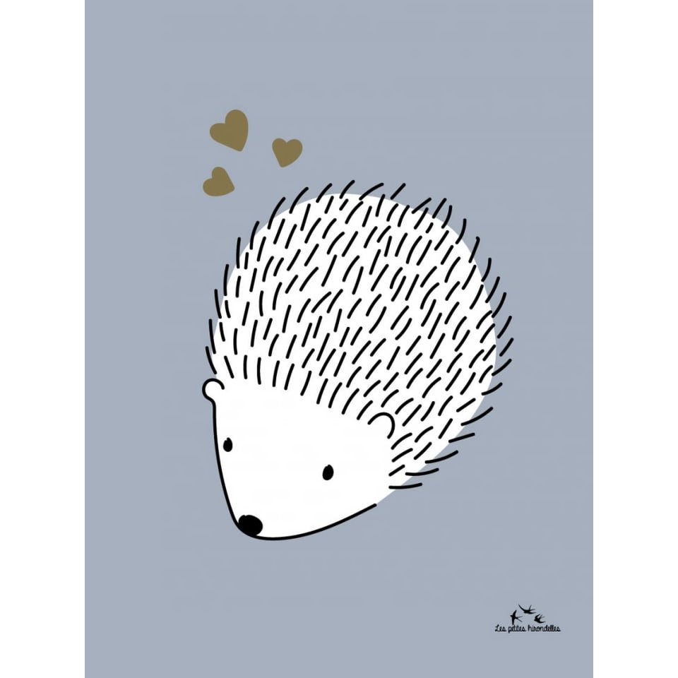 Paper poster - The hedgehog in love