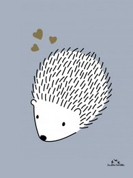 Paper poster - The hedgehog in love