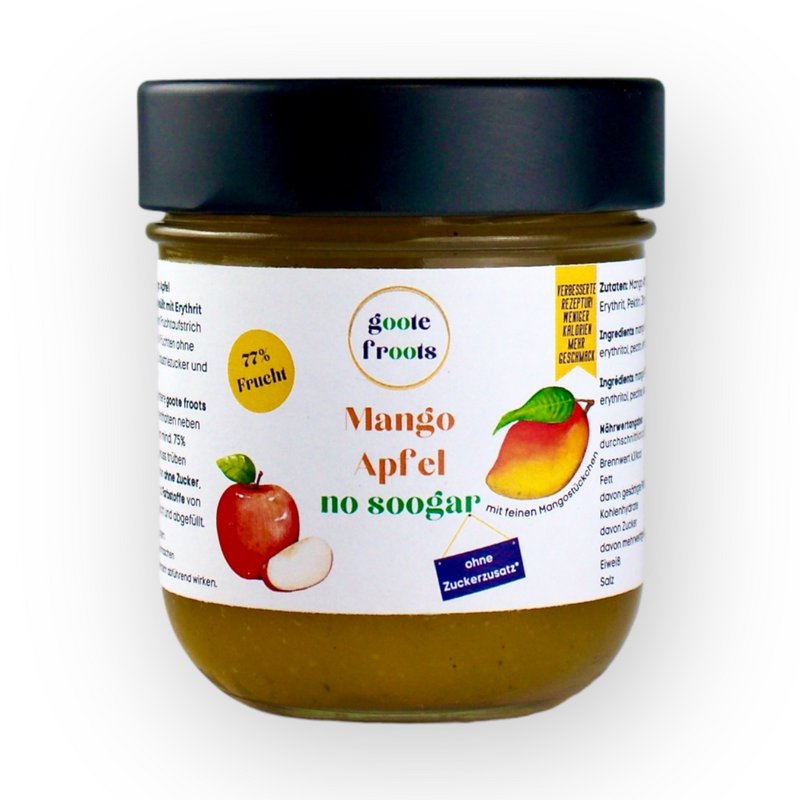 Frugtpålæg SUKKERFRI Mango Æble Vanilje 76% frugter