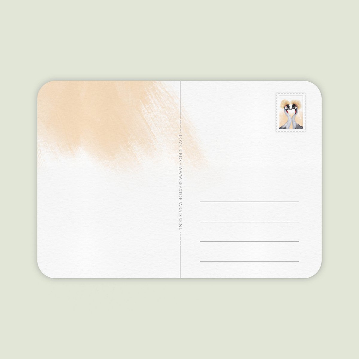 Postkarte, Valentinskarte, Tiergrußkarten, Kranichvögel