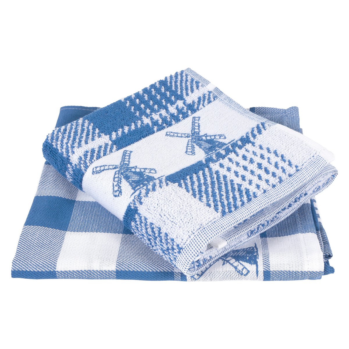 100% Baumwolle Küchentextilien-Set 6-teilig Mill Blue