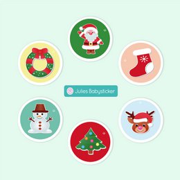 baby's first christmas Stickers made of high-quality acetate silk