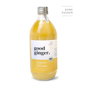 Organic ginger concentrate + lemon juice