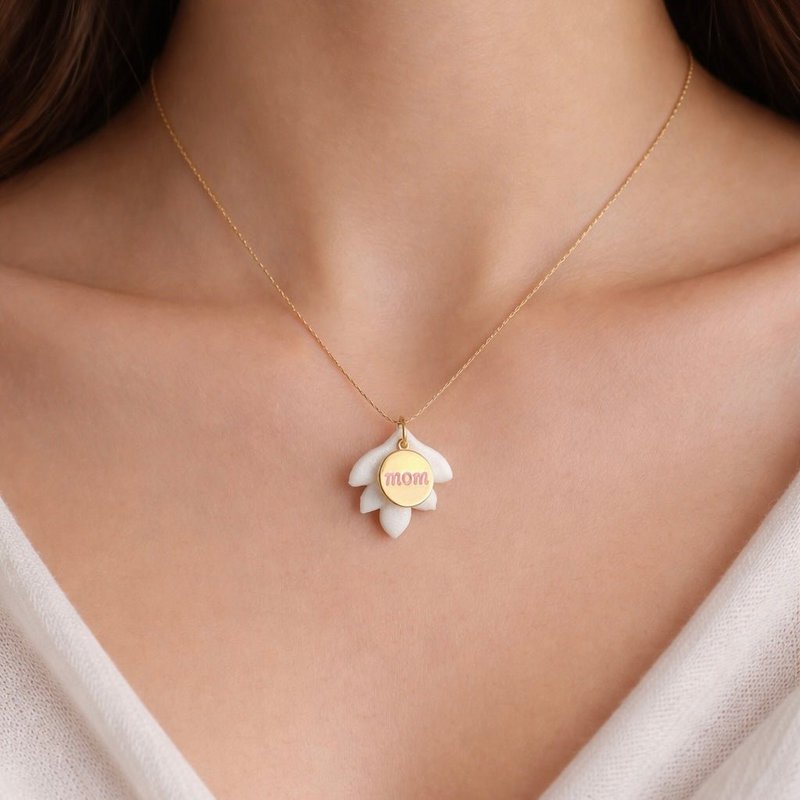 Mamá - Perla - Collar artesanal regalo del Día de la Madre