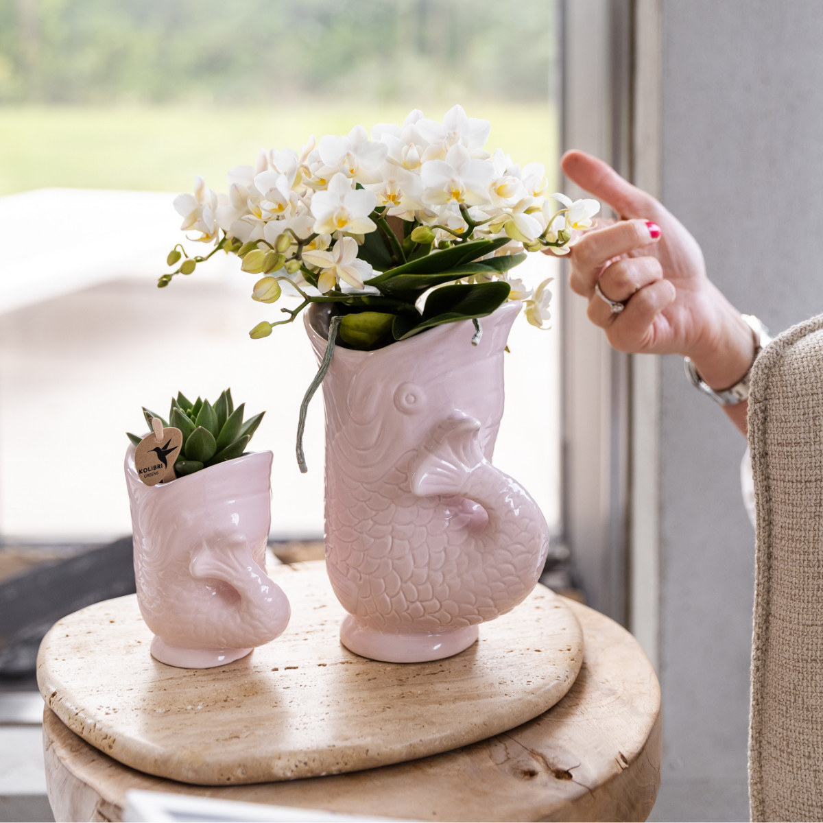 Hummingbird Hjem | Fisk - Pink - Ø9cm