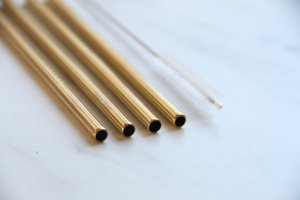 Korte rietjes x 4 + gratis schoonmaakborsteltje (kersteditie)