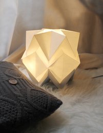 Two-tone Origami Paper Table Lamp - size M