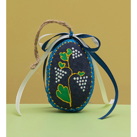 Small lilac Easter Egg with willow