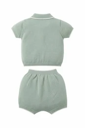 Conjunto bebé niño punto, polo y shorts