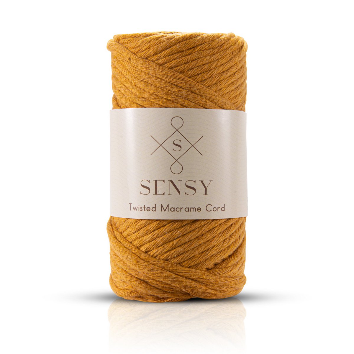 Sensy Premium 3 mm - cordoncino macramè a filo singolo in cotone riciclato al 100%.