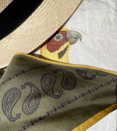 BANDANA Silk scarf 65cm Avocado