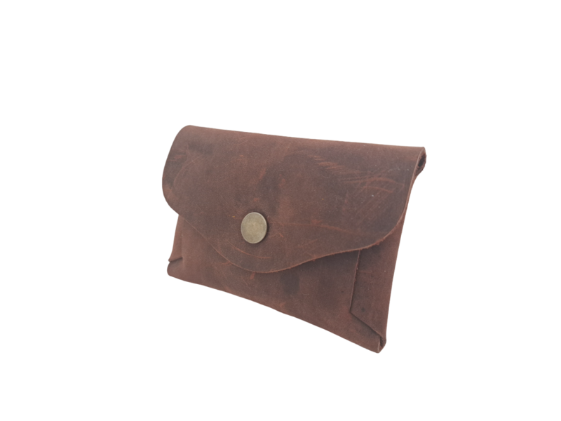 Faltbrieftasche - Analinenleder - handgefertigt - Fuchs