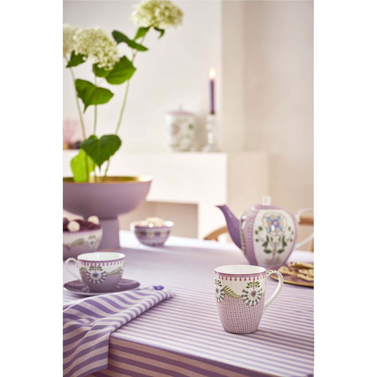 Mug Large Lily&Lotus Tiles Lilac 350ml