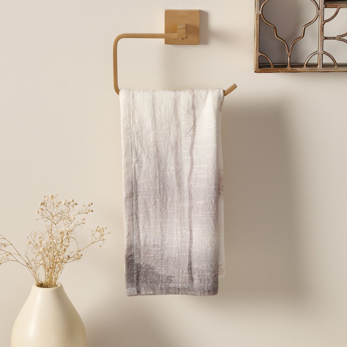 Handtuch-Set | Slub-Badewanne, strukturiert, weiß | Baumwolle