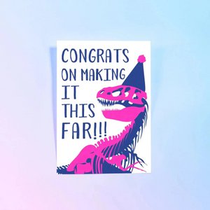 Riso print Congrats t-rex