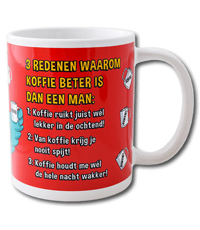 Sjovt krus Kaffe bedre end mand